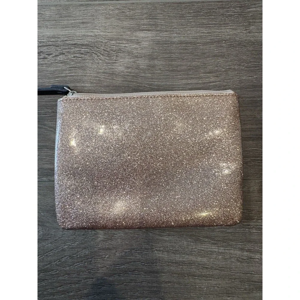 Kate Spade New York Coin Purse, Rose Gold Glitter, No Noted Issues